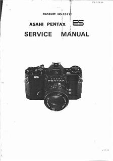 Pentax Spotmatic ES 2 manual. Camera Instructions.